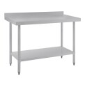 Vogue Stainless Steel Prep Table with Upstand 1200mm