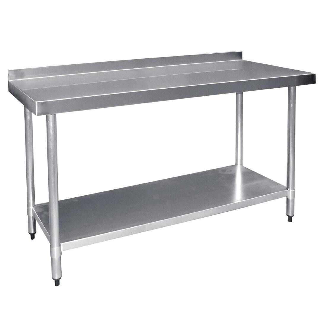 Vogue Stainless Steel Prep Table with Upstand 1800mm