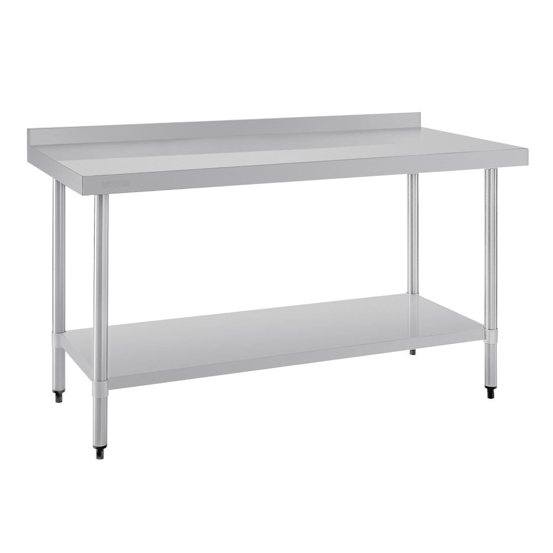 Vogue Stainless Steel Prep Table with Upstand 1500mm