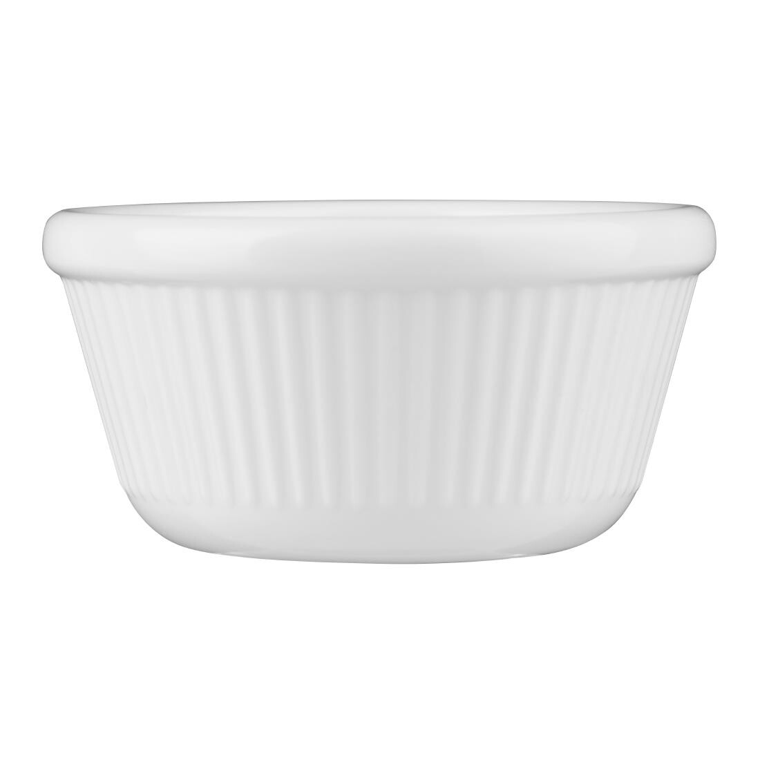 Kristallon Melamine Fluted Ramekins White 70mm