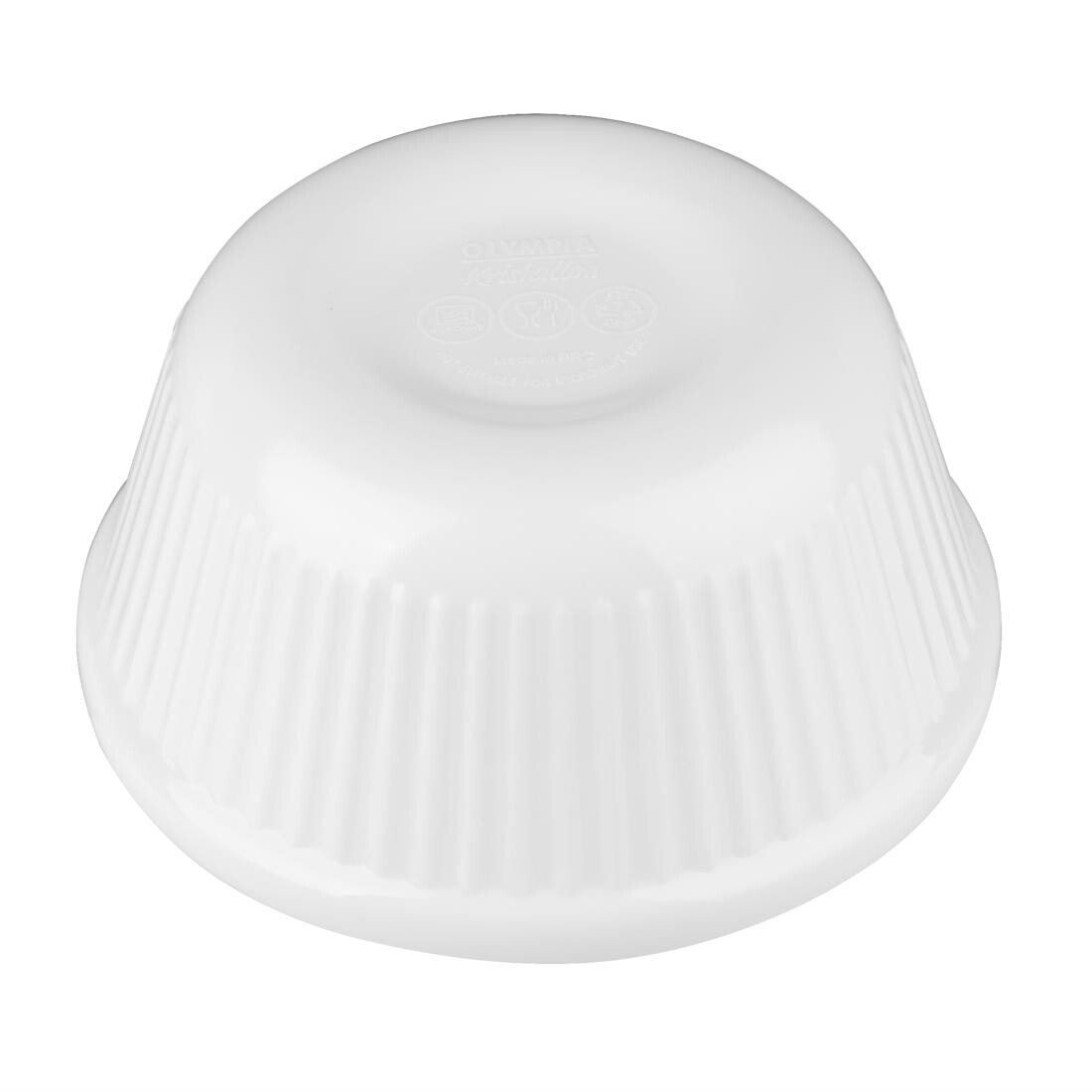 Kristallon Melamine Fluted Ramekins White 70mm