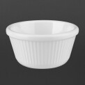 Kristallon Melamine Fluted Ramekins White 76mm
