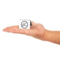 Brushed Steel No Smoking Table Sign