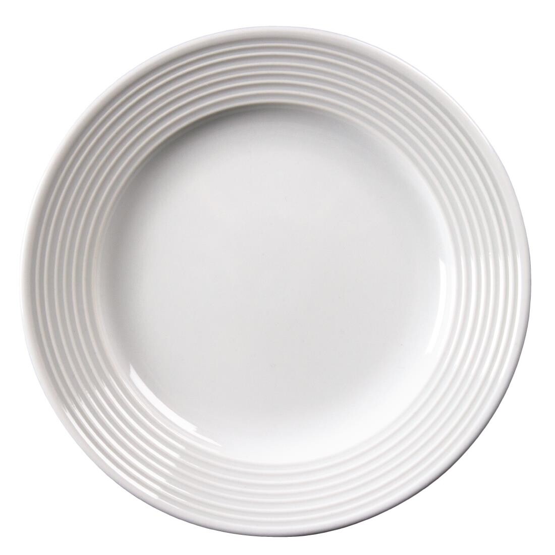 Olympia Linear Wide Rimmed Plates 150mm