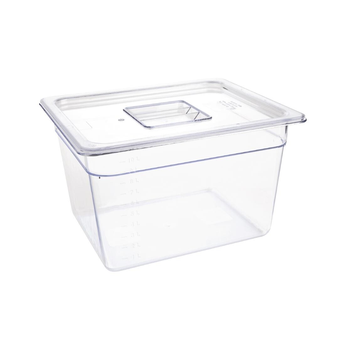 Vogue Polycarbonate 1/2 Gastronorm Container 200mm Clear