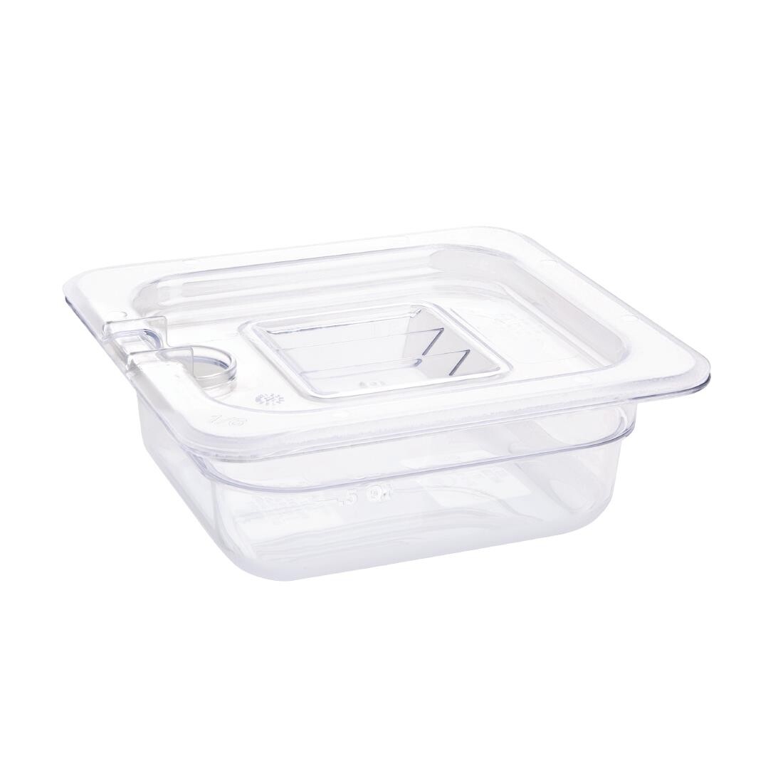 Vogue Polycarbonate 1/6 Gastronorm Container 65mm Clear