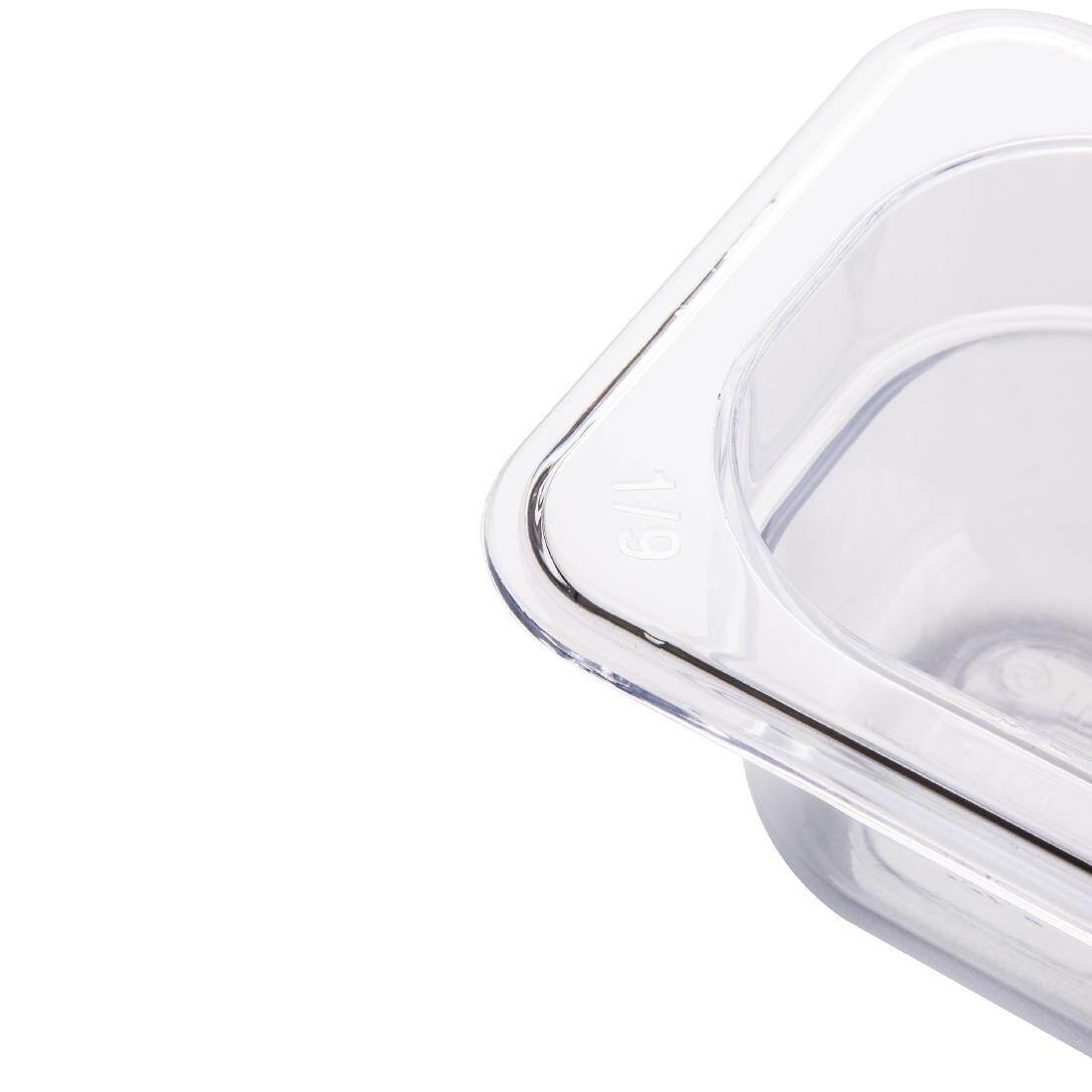 Vogue Polycarbonate 1/9 Gastronorm Container 100mm Clear