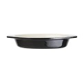 Vogue Black Cast Iron Oval Gratin Dish 650ml