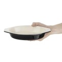 Vogue Black Cast Iron Oval Gratin Dish 650ml