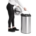 Bolero Bullet Bin Silver 40Ltr