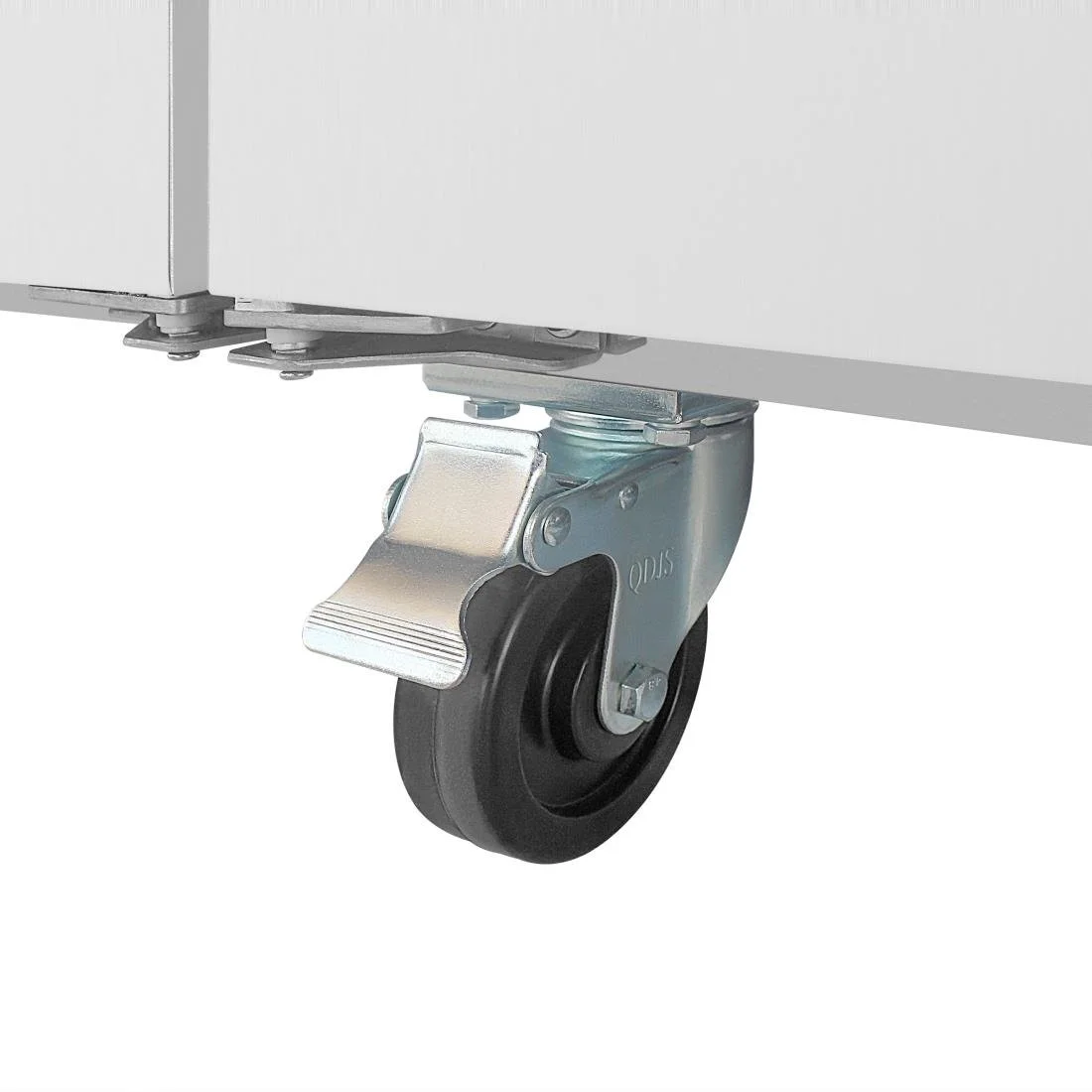 Polar U-Series GN Saladette Counter with Square Sneeze Guard 3 Door - Image 2