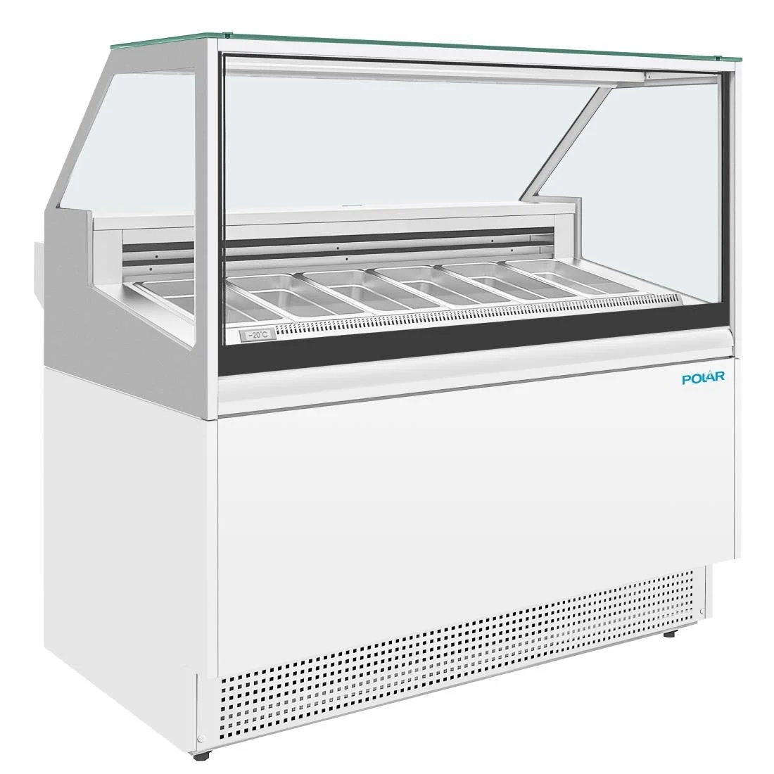 Polar U-Series 6 Pan Ice Cream Serve Over Cabinet Freezer - Image 3