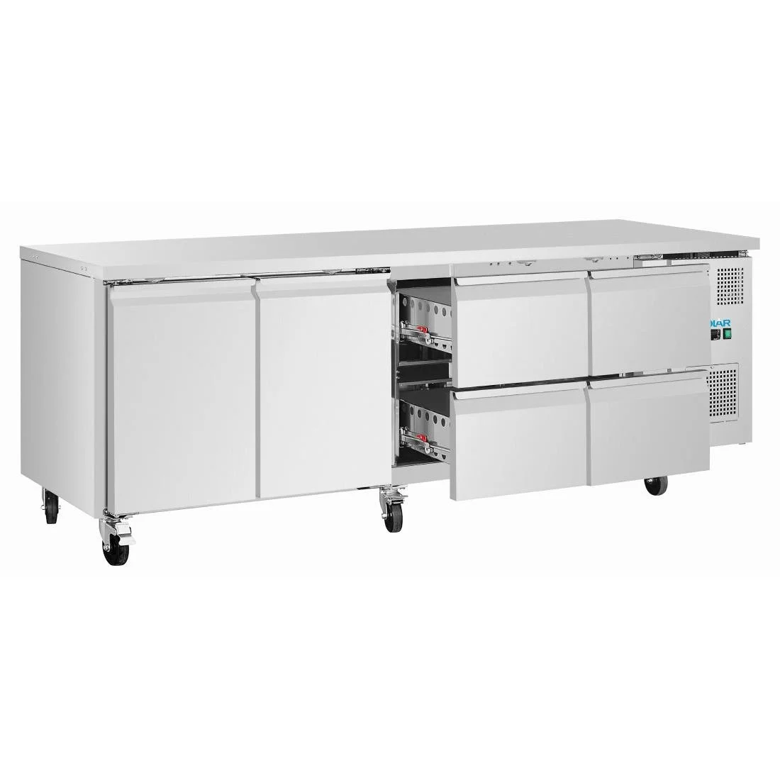 Polar U-Series Counter Fridge 4 Drawers & 2 Door - Image 4