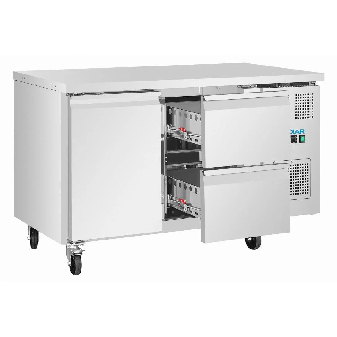 Polar U-Series 1 Door & 2 Drawer Counter Fridge - Image 5