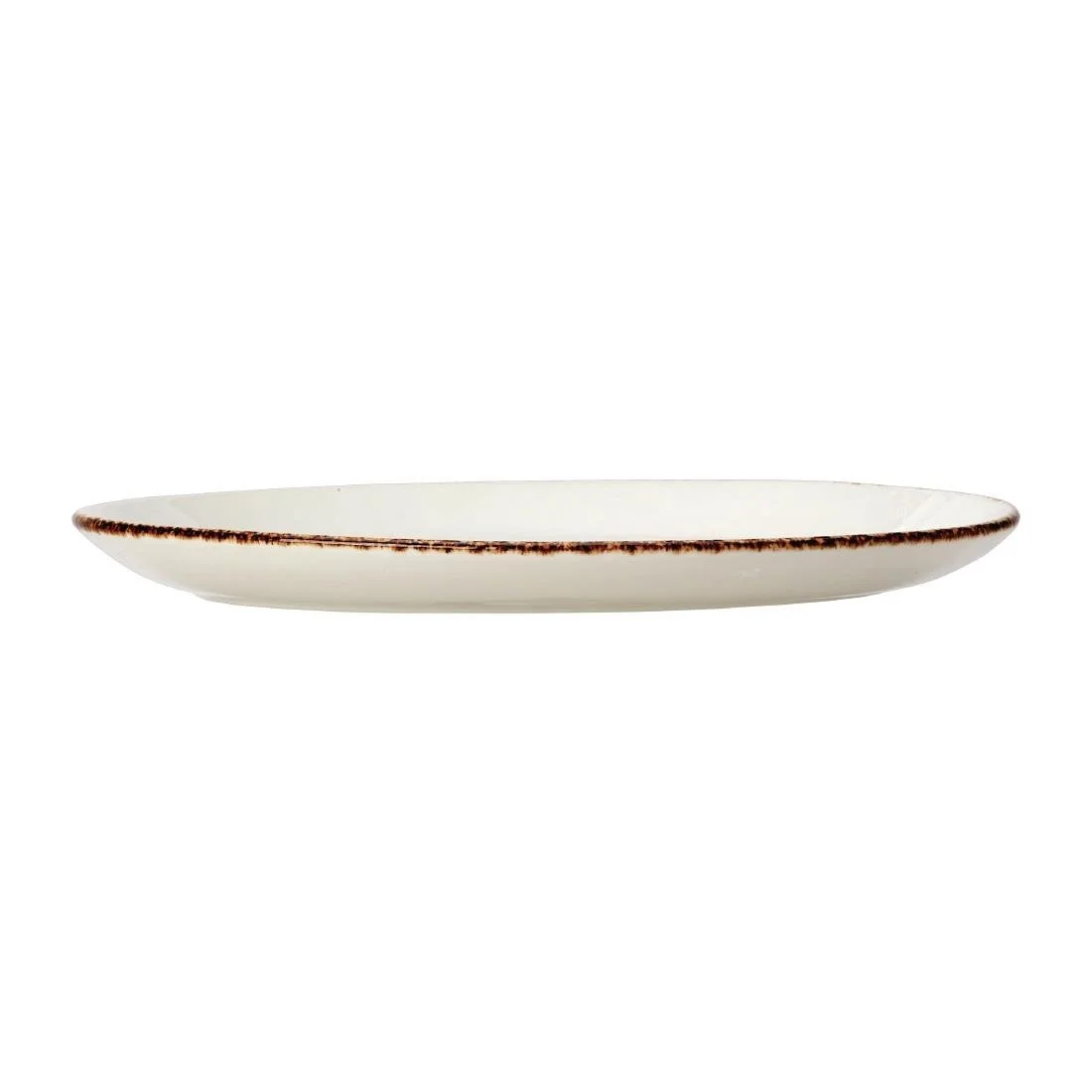 Steelite Brown Dapple Oval Coupe Plates 202mm (24 Pack) - Image 2