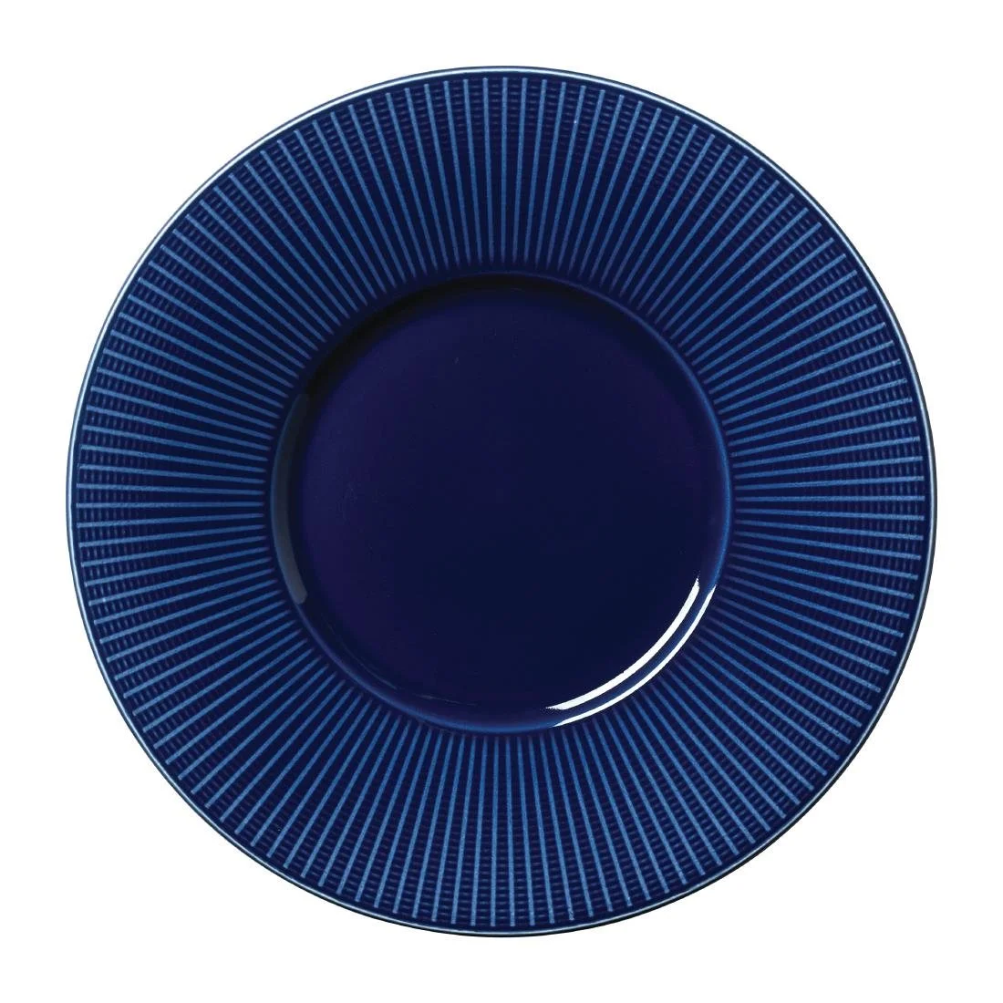 Steelite Willow Azure Gourmet Plates Medium Well Blue 285mm (6 Pack) - Image 1