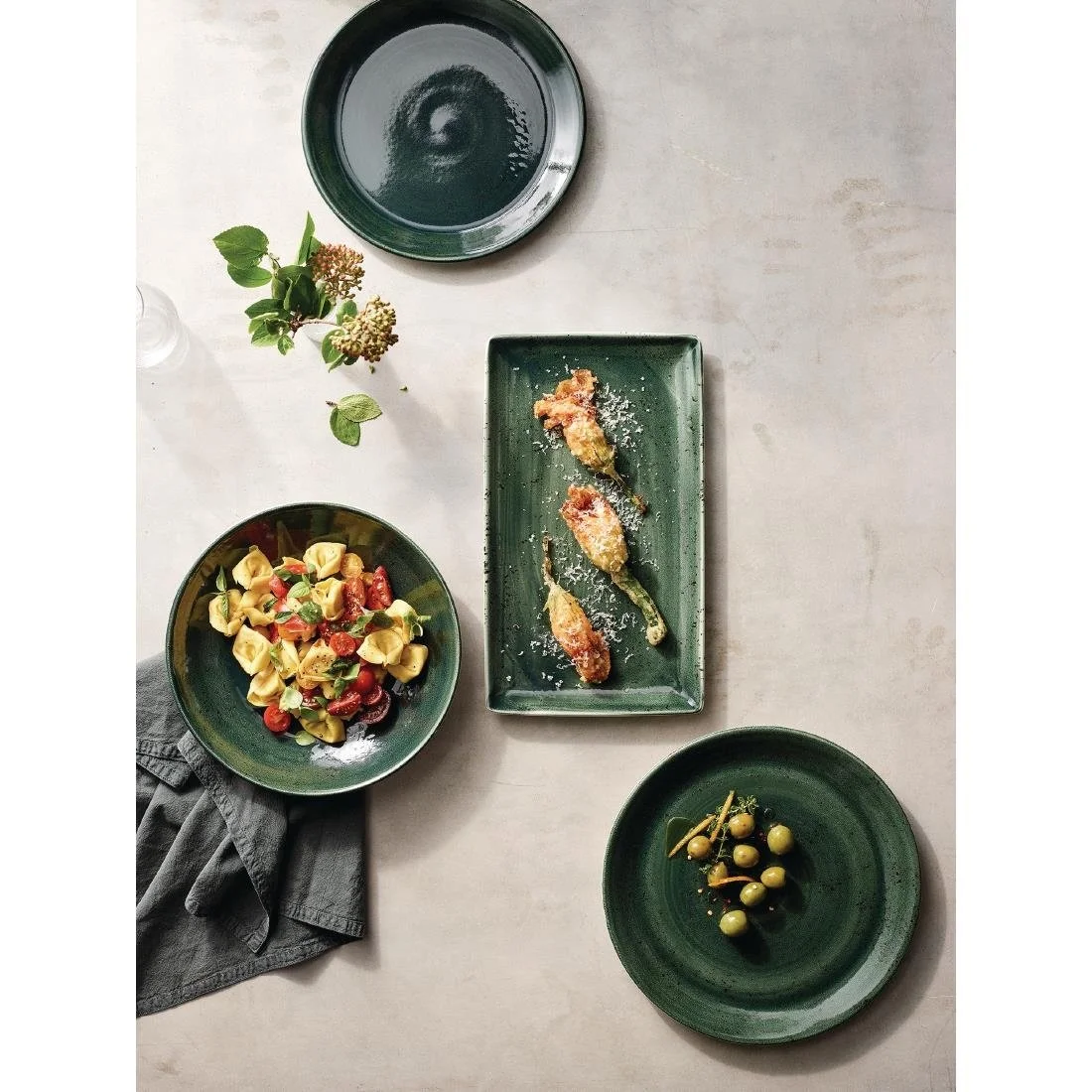 Steelite Vesuvius Coupe Plates Burnt Emerald 300mm (12 Pack) - Image 3