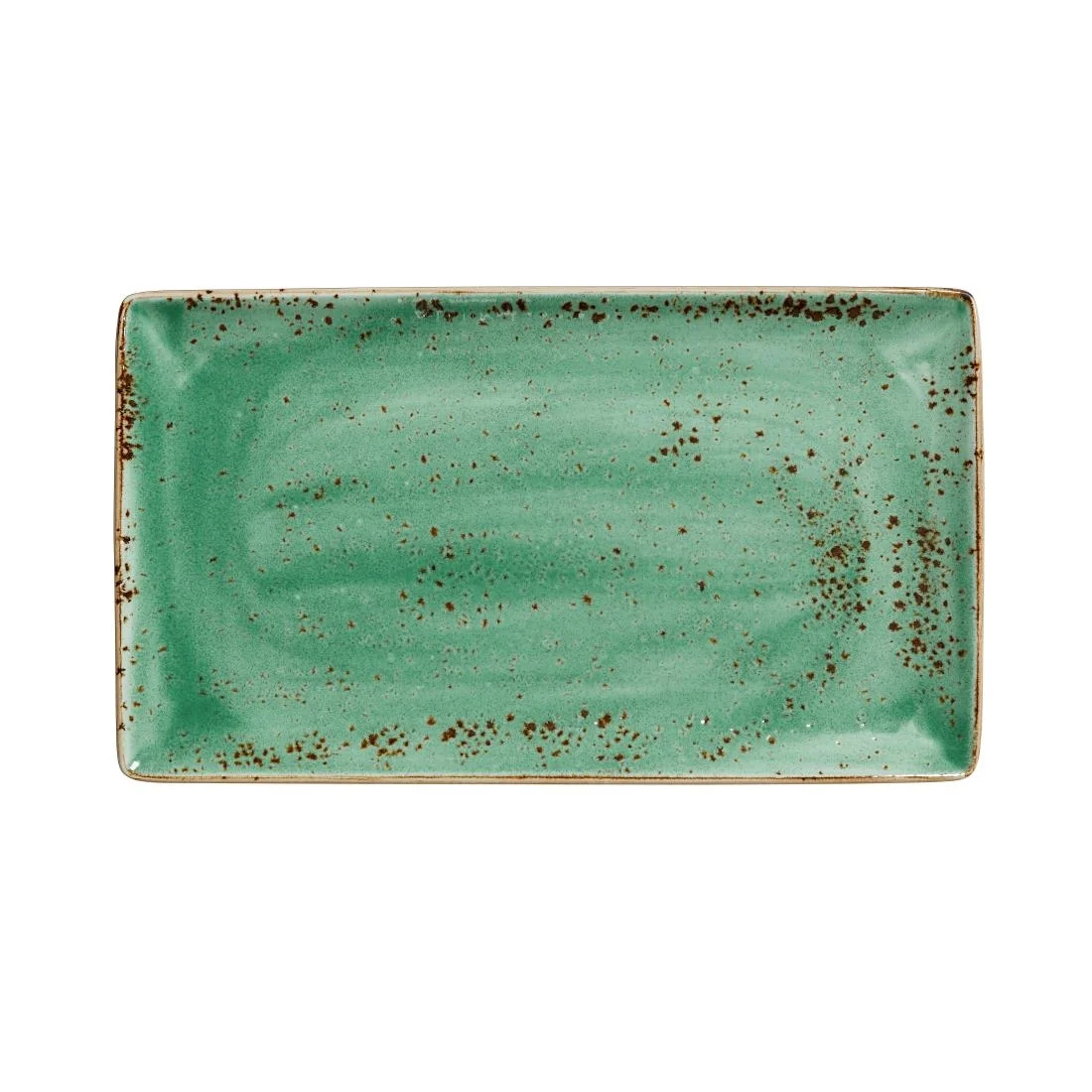 Steelite Craft Aqua Rectangle Three Plates 320x190mm (6 Pack) - Image 1