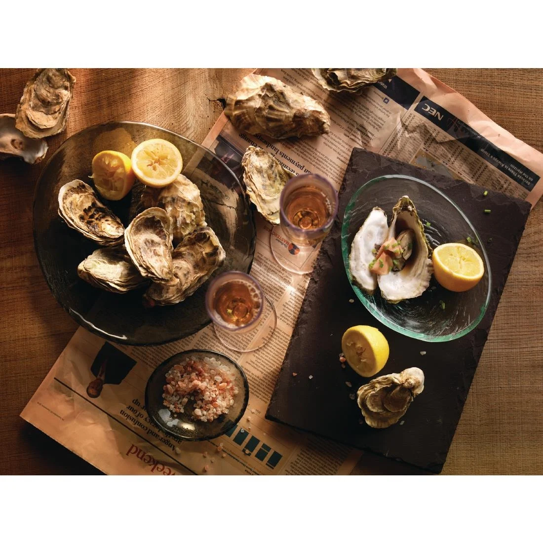 Steelite Scape Glass Platters 250mm Smoked