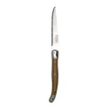 Laguiole Steak Knife Toupe Handle Serrated 1.2mm Blade (6 Pack) - Image 1