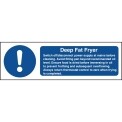 Vogue Deep Fat Fryer Safety Sign