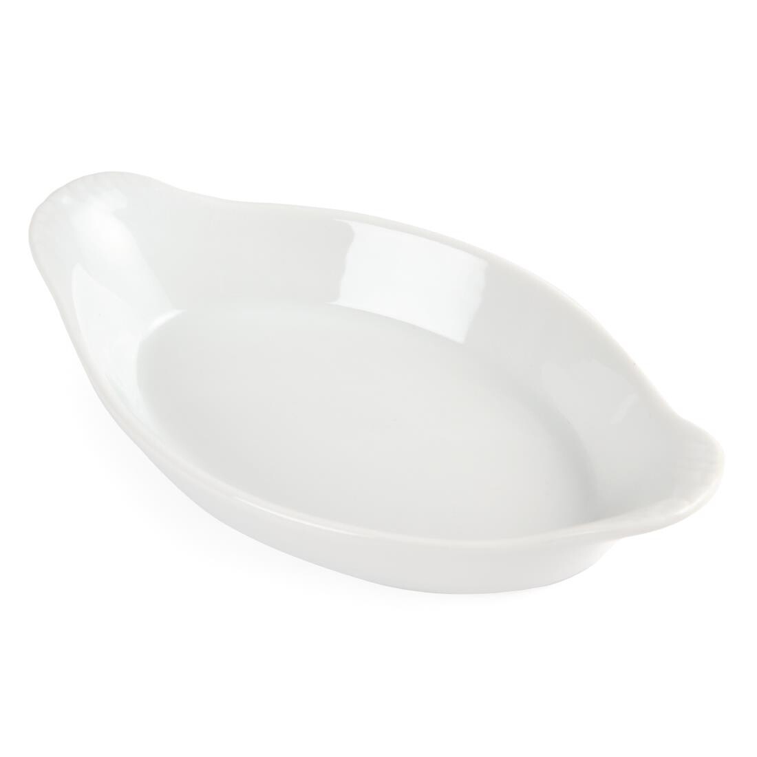 Olympia Whiteware Oval Eared Dishes 204mm