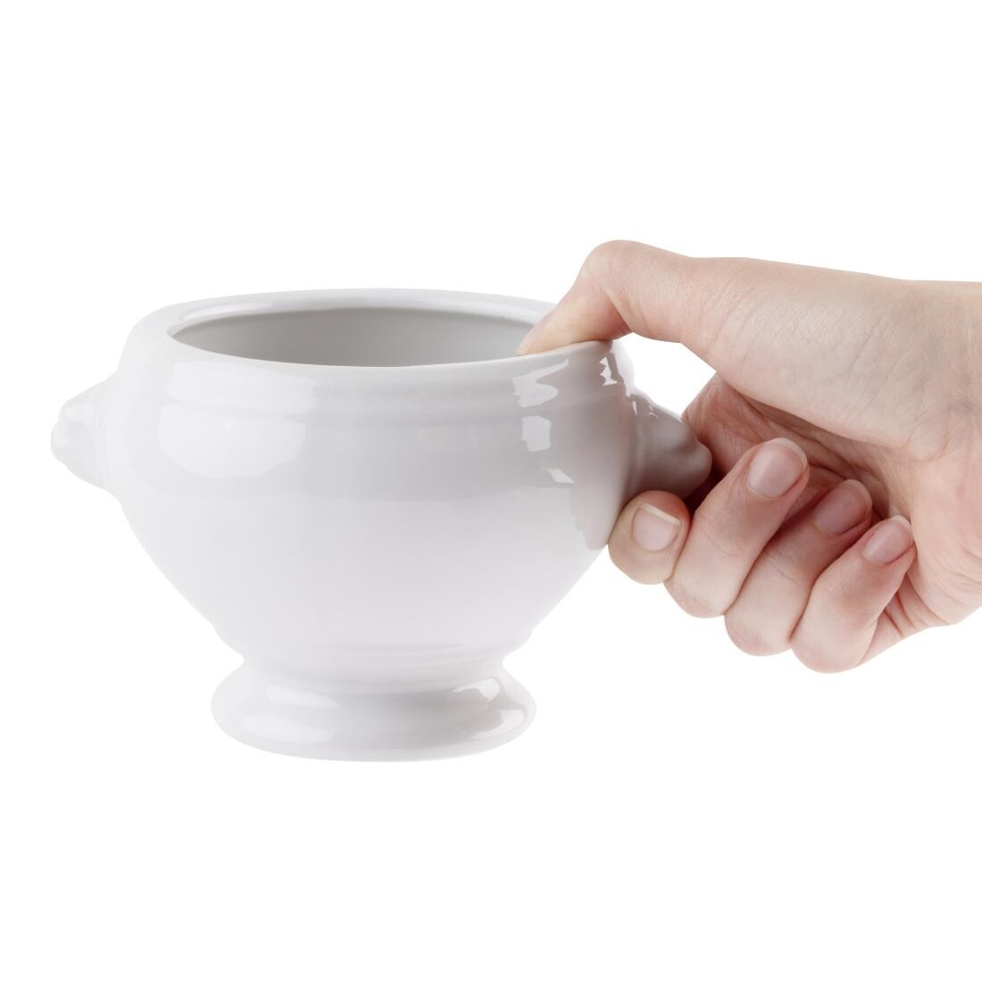 Olympia Whiteware Lion Head Soup Bowls 475ml