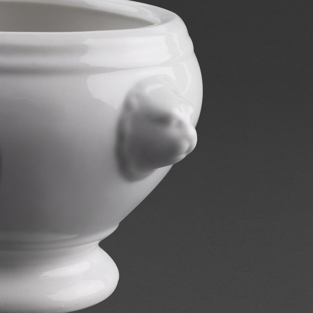 Olympia Whiteware Lion Head Soup Bowls 475ml