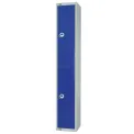Elite Double Door Coin Return Locker Graphite Blue