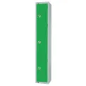Elite Three Door Manual Combination Locker Locker Green with Sloping Top