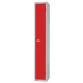 Elite Single Door Manual Combination Locker Locker Red with Sloping Top