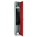 Elite Single Door Manual Combination Locker Locker Red with Sloping Top