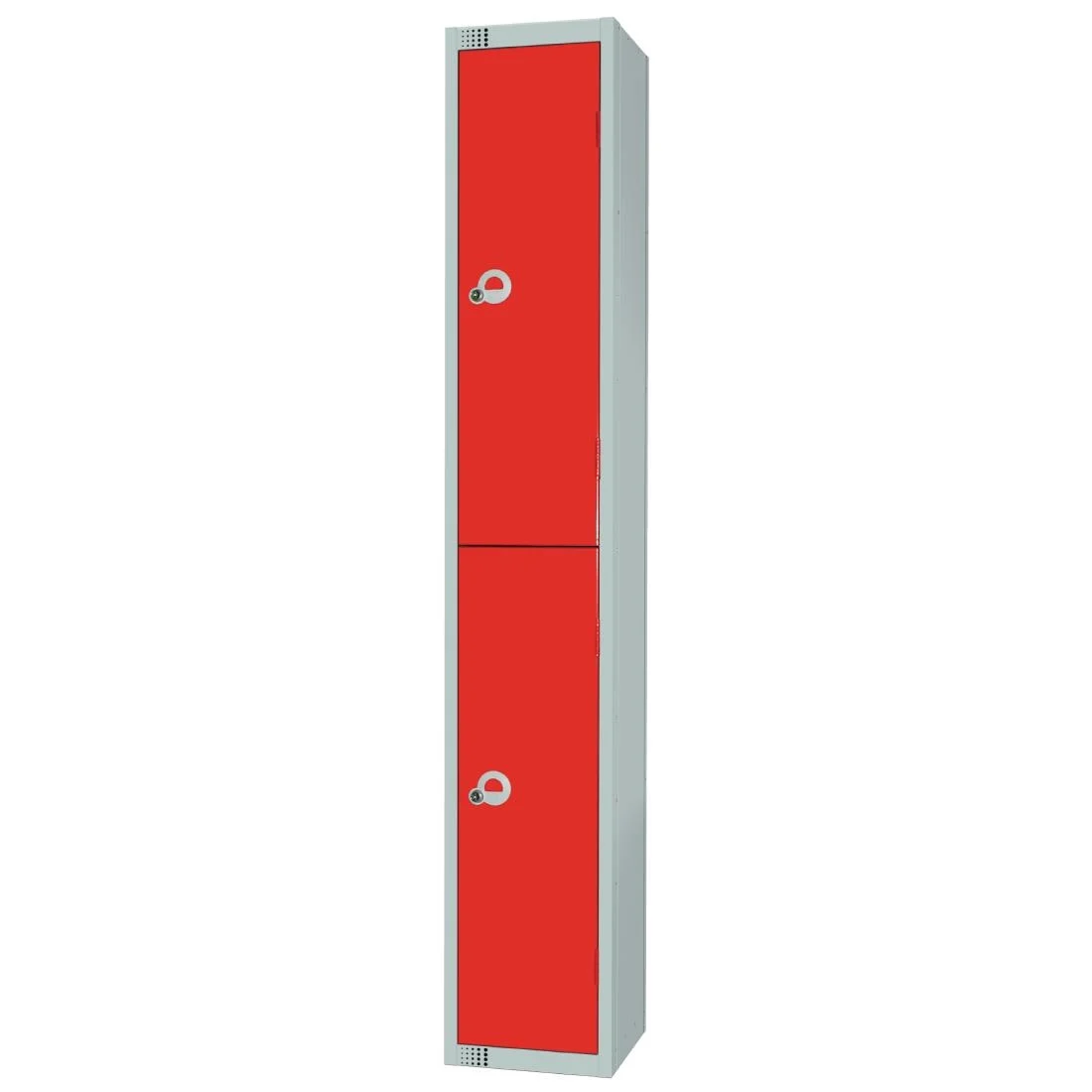 Elite Double Door Coin Return Locker Graphite Red