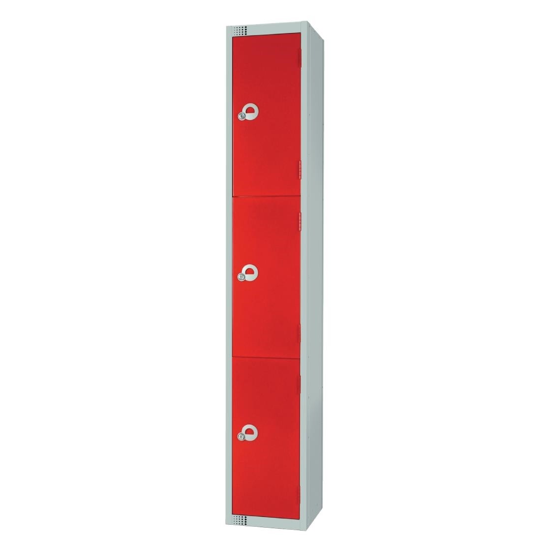 Elite Three Door Manual Combination Locker Locker Red