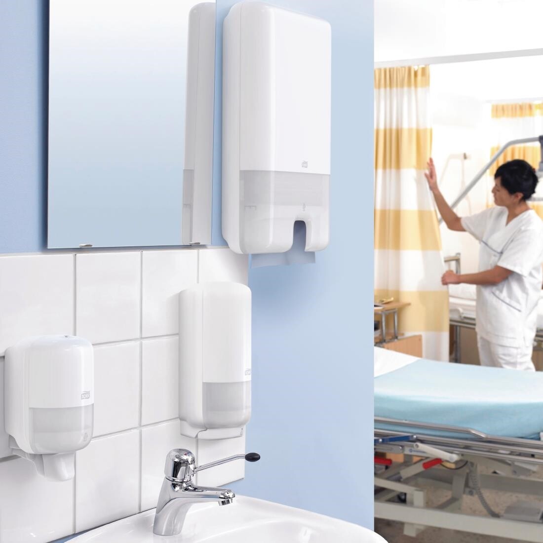 Tork Z Fold Blue Hand Towels 1Ply 250 Sheets (Pack of 12)