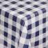 PVC Chequered Tablecloth Blue 54in
