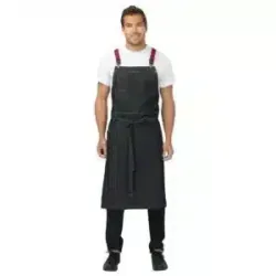 Chef Works Urban Berkeley Denim Brace Bib Apron Dark Indigo