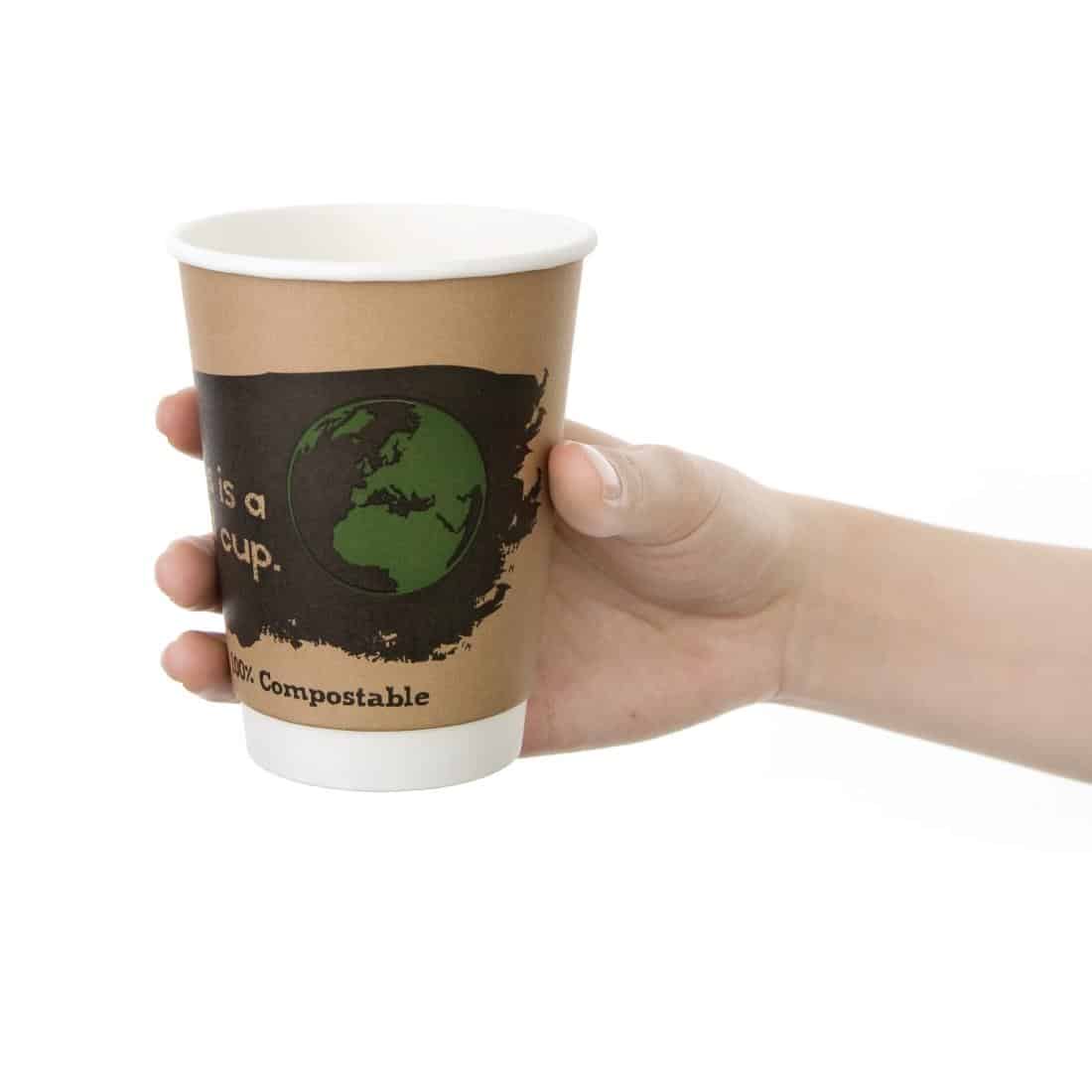 Fiesta Compostable Coffee Cups Double Wall 340ml (Pack of 500) - Image 4