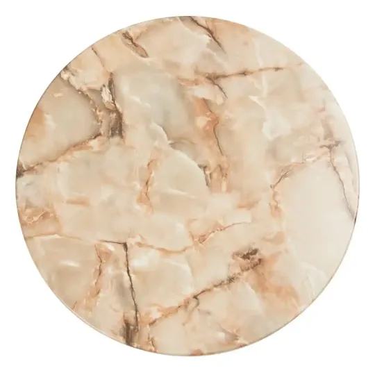 Werzalit Pre-drilled Round Table Top Marble Onyx 600mm