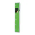 Elite Six Door Manual Combination Locker Locker Green with Sloping Top