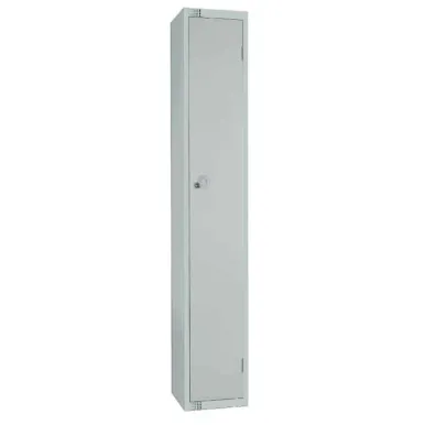 Elite Single Door Coin Return Locker with Sloping Top Grey