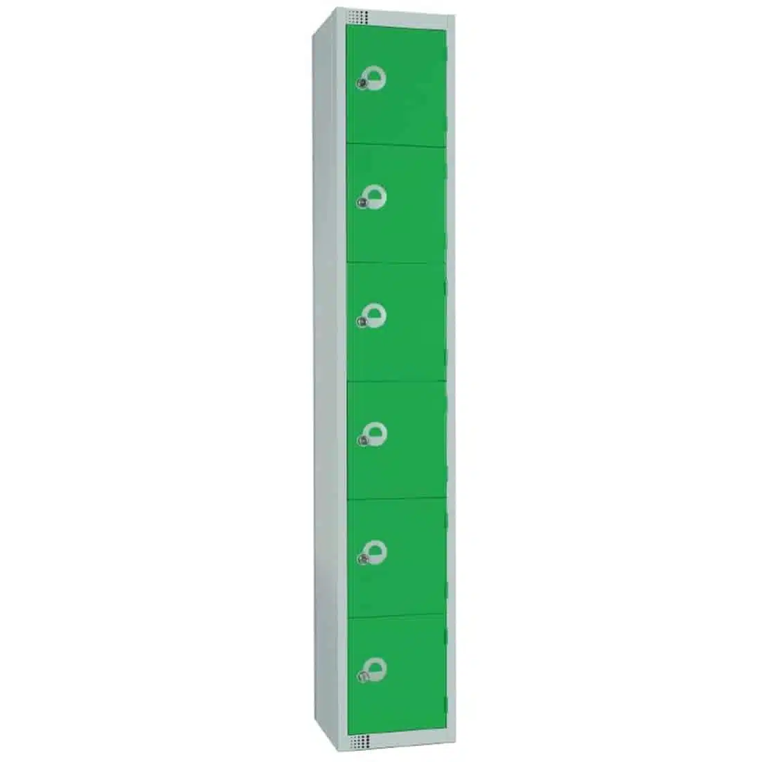 Elite Six Door Camlock Locker Green