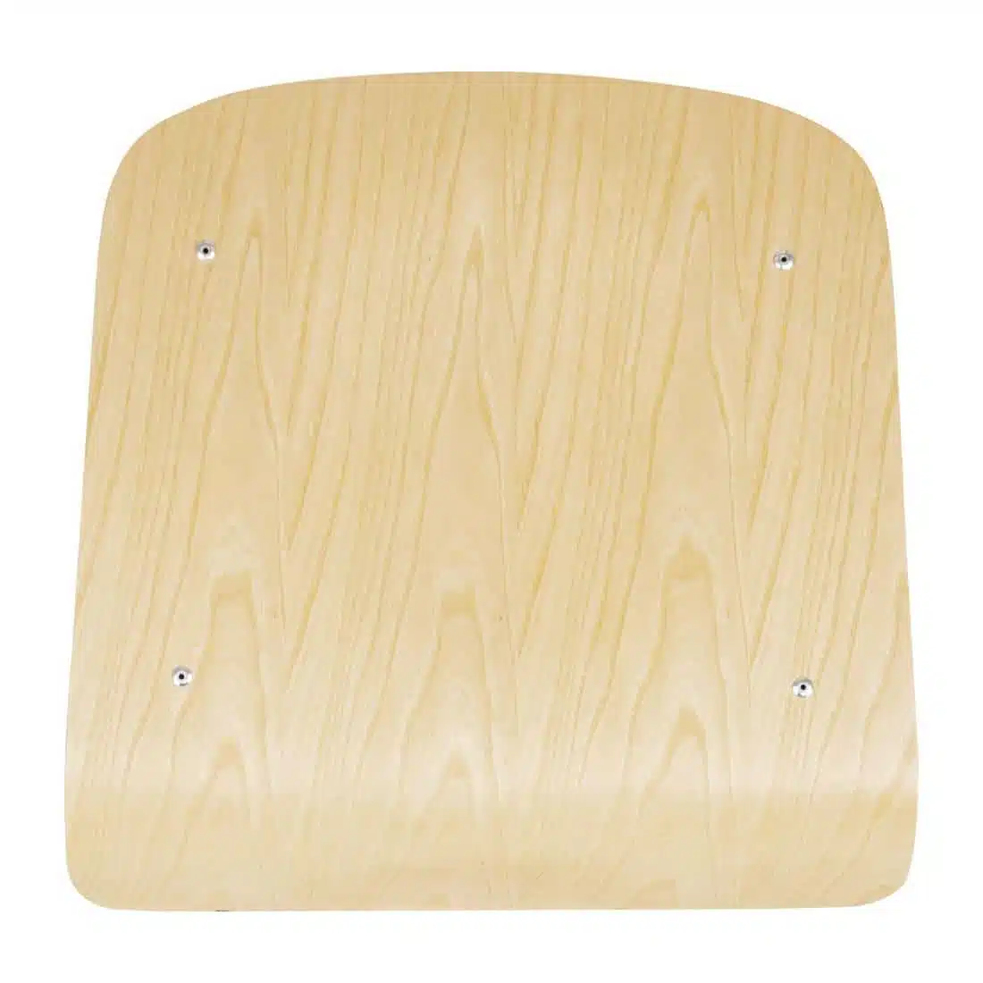 Bolero Cantina Side Chairs with Wooden Seat Pad and Backrest White (Pack of 4) - Image 4