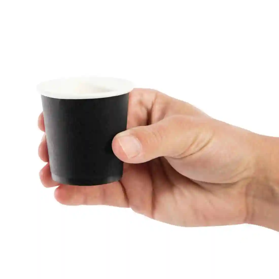 Fiesta Recyclable Espresso Cups Single Wall Black 112ml / 4oz (Pack of 50) - Image 5