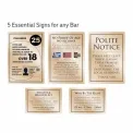 Essential Modern Bar Licensing Sign Pack - Gold - Image 1