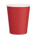 Fiesta Recyclable Single Wall Takeaway Coffee Cups Red 225ml / 8oz (Pack of 50) - Image 1