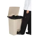 Rubbermaid Step-On Pedal Bin Beige 68Ltr - Image 2