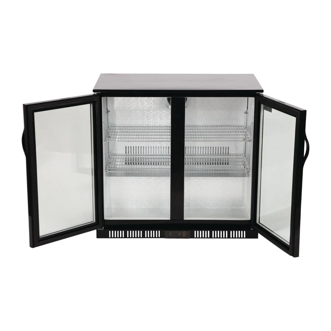 Polar Back Bar Cooler with Hinged Doors in Black 198Ltr - Image 3