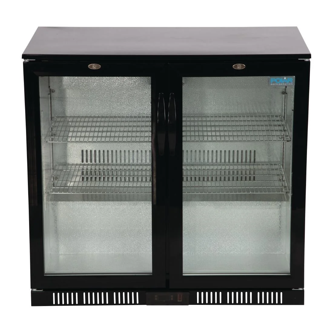 Polar Back Bar Cooler with Hinged Doors in Black 198Ltr - Image 6