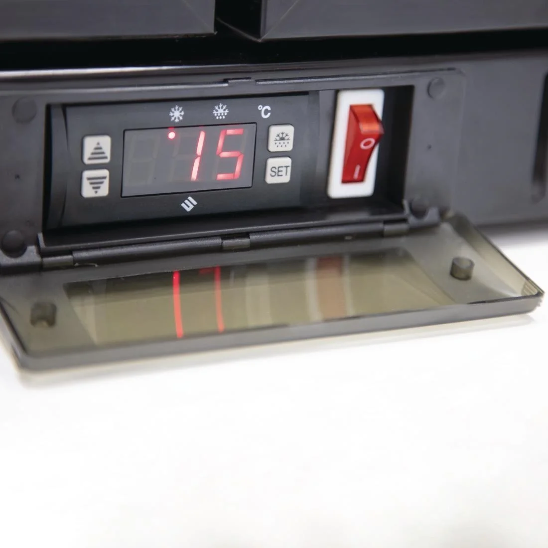 Polar Back Bar Cooler with Hinged Doors in Black 198Ltr - Image 10